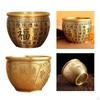 Brass Feng Shui Bowl Art Piece Lucky Decoration Treasure Basin for Farmhouse