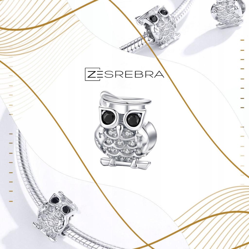 Owl Charm Pendant 925 Owl Bird Bead Charms Zirconia