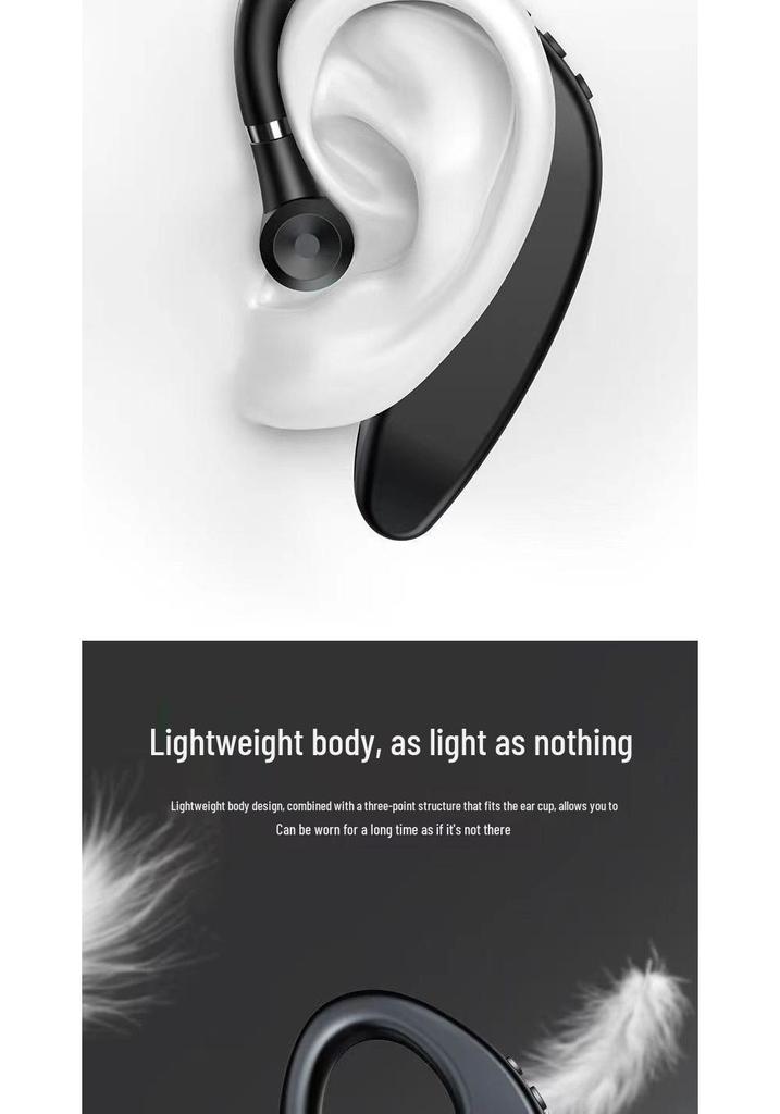 Bluetooth Noise-Canceling Sport Earbuds, Over-Ear Design, Long Battery, Universal for Smartphones