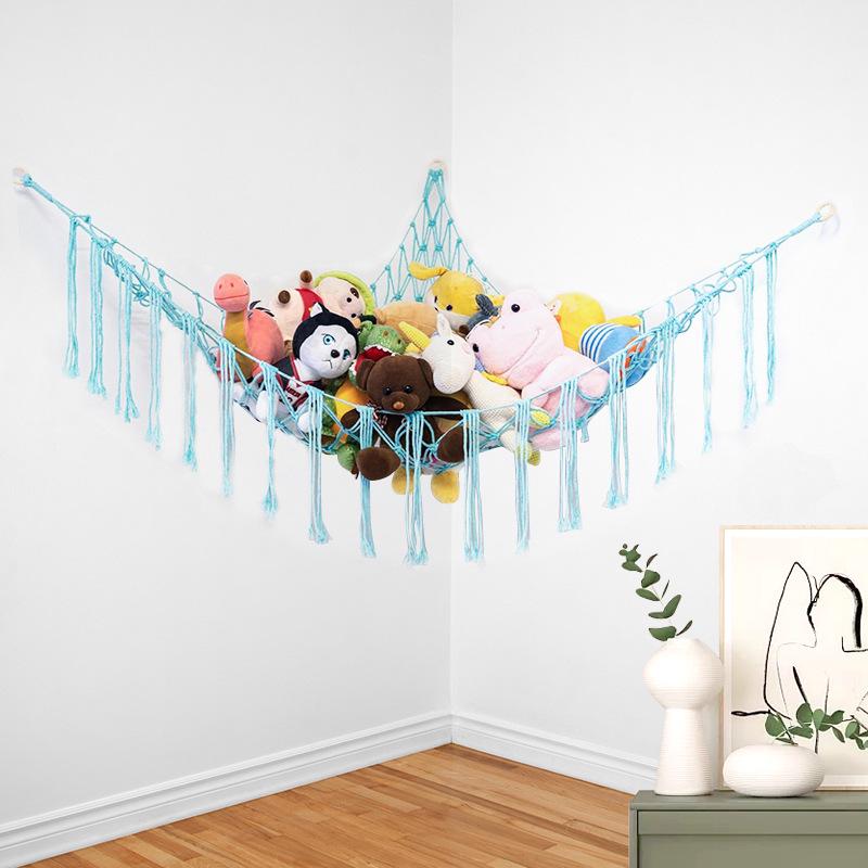 Cross-border Children's Handmade Cotton Rope Doll Storage Hammock