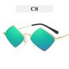 Fashion Trend Sunglasses for Women Retro Men Classic Metal Multi Side Small Frame Sun Glasses Uv400 Luxury Brand Eyeglass