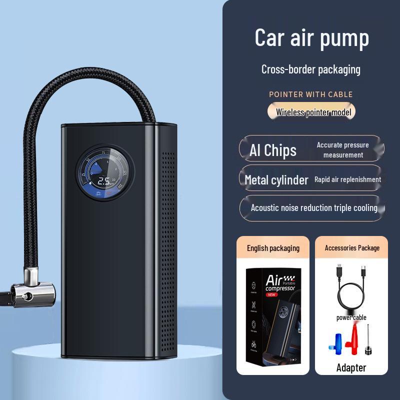 Wireless Portable Digital Car Air Pump with Cross-Border Compatibility