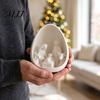 Minimalist Religious Decor Mini Nativity Scene Figurine, Christmas with Holy Family in Egg, Unique Souvenirs 3D Printed Tabletop Ornament for