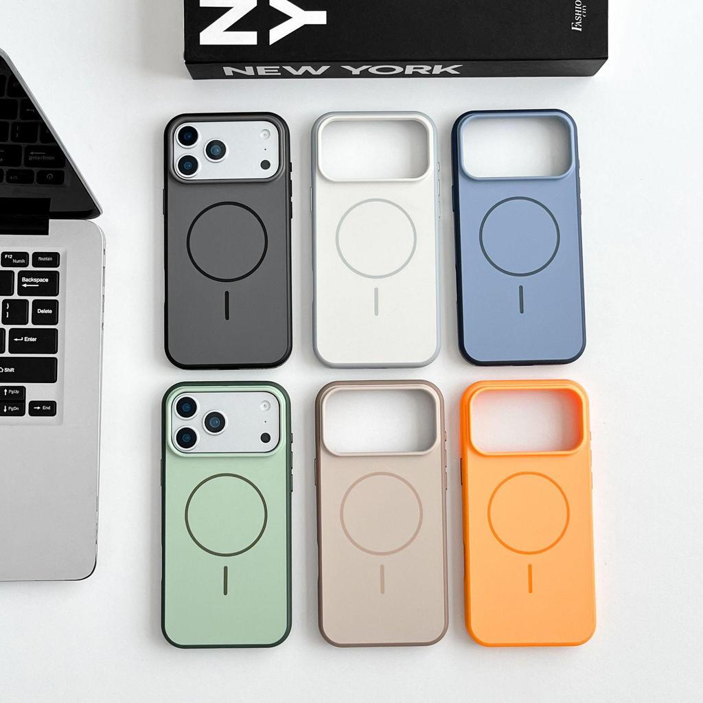 Color-Block Magnetic Phone Case for iPhone 17 Pro Max, Drop-Proof and Protective for iPhone 14-16.