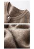 2025 Autumn/Winter Women's Chic Cashmere Cable Knit Cardigan with Pearl Buttons