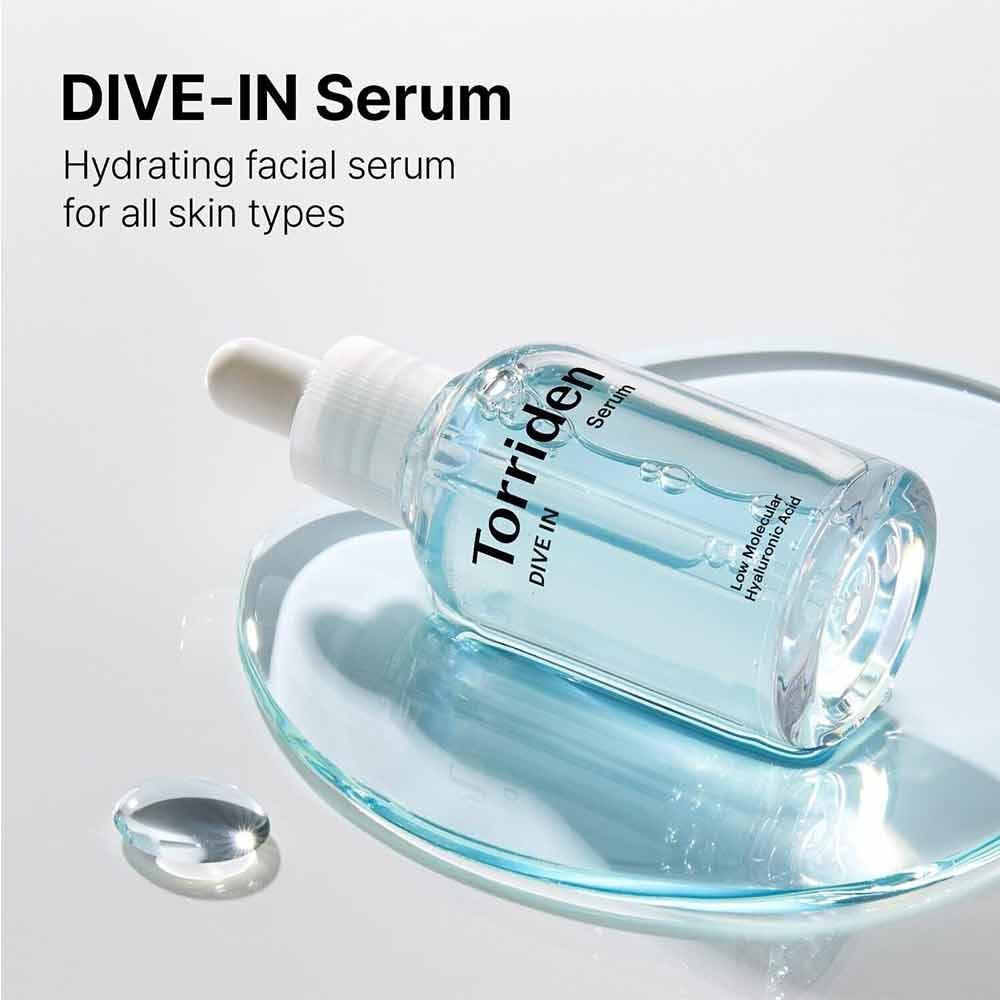 TORRIDEN DIVE-IN Low Molecule Hyaluronic Acid Hydrating, Soothing Serum for Dewy and Moisture Glowy Skin 50ml