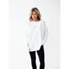 Fashion Style Letter Printed Loose Long Sleeves T-Shirt Printed Loose Long Sleeve T-shirt