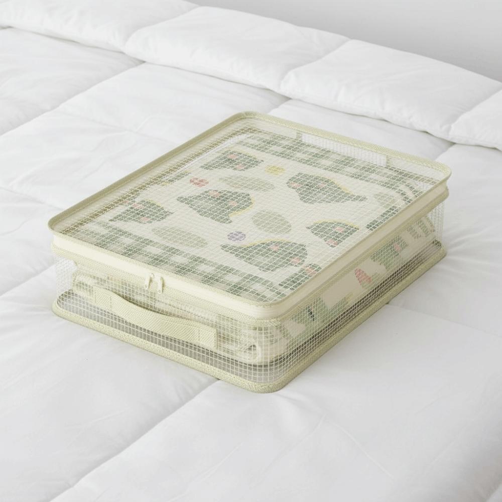 2Pcs PVC Clothes Quilt Storage Bag Large Capacity Foldable Blanket Sorting Bags Transparent with Handle Moving Packing Bag