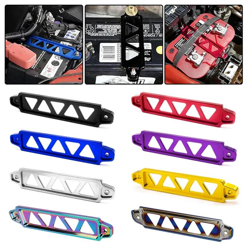218mm/190mm Aluminum Alloy Battery Auto Battery Tie Down Mount Holder Bracket Brace Bar for Honda Civic EK EG Universal