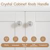 8Pcs 35mm Diamond Shape Design Crystal Glass Knobs Bedroom Cupboard Drawer Pull Kitchen Cabinet Door Wardrobe Handles Hardware