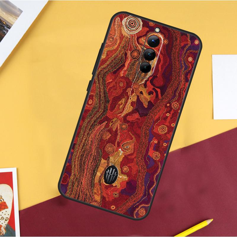 

Aboriginal Art Print Case For ZTE Nubia Red Magic 10S Pro Plus 8 9 10 Air 8S 9S 11 Pro Plus 6 7 6S 7S Pro Cover Red Magic 11 Pro