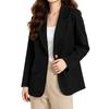 [Kayiyasu] Tailored Jacket, Women's Suit Blazer, Lightweight, Long Sleeved, Slimming Effect, Formal, Commuting, Spring/Autumn (L, Black)