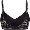 Calvin Klein CK96 Series Small Square Print Thin Padded Wireless Soft Cup Bra Women Underwear Black White QF7218-IV3