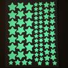 Adesivi Murali Stella e Luna Luminescenti per Camere di Bambini - Stelle Cadenti & Pois Decalcomanie Fluorescenti