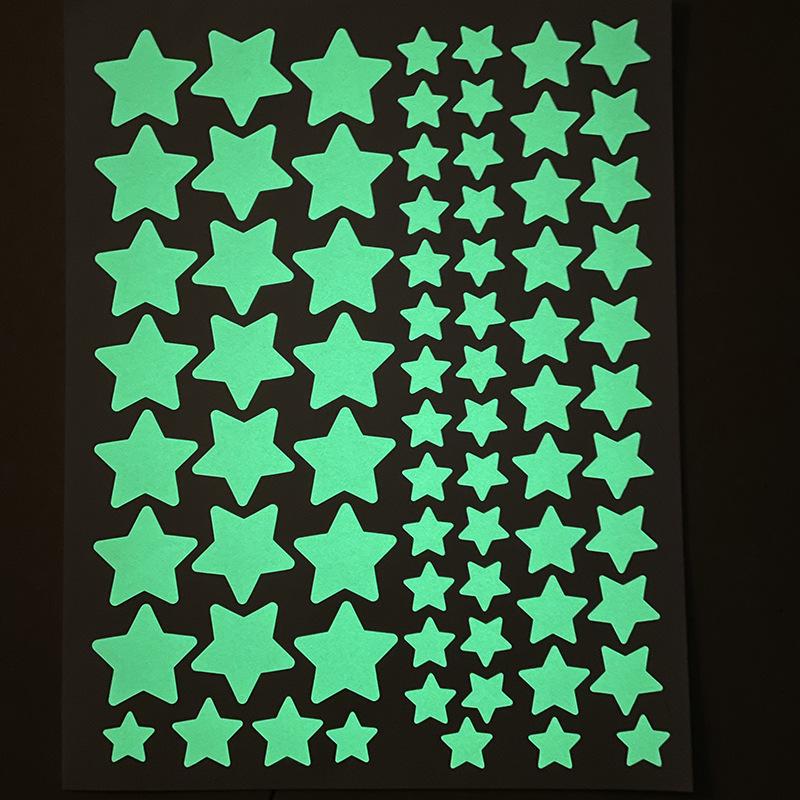 

Светящиеся в темноте наклейки на стену «Звезда и Луна» для детских комнат - Флуоресцентные наклейки «Падающие звезды и горошек»