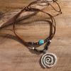 2pcs/set Elegant Vintage Necklace Neckwear with Adjustable Chain and Natural Stone Beads for Daily & Parties Wear
