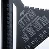7 Inch Metric British Aluminum Black Oxide Triangle Measuring Ruler 90 Degrees 45 Degrees Ruler