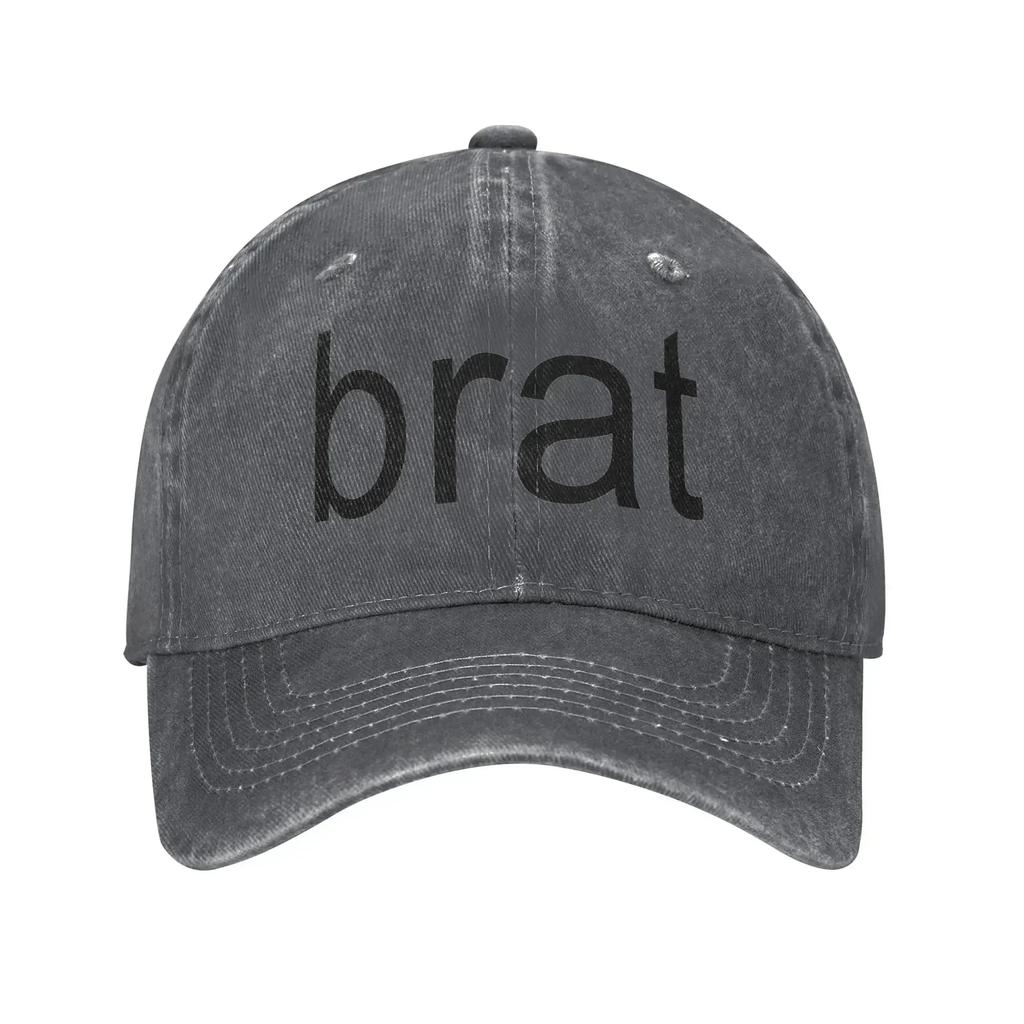 Charli Xcx Brat Baseball Cap Vintage Distressed Denim Washed Sun Cap Men Women Outdoor Summer Adjustable Hats Cap