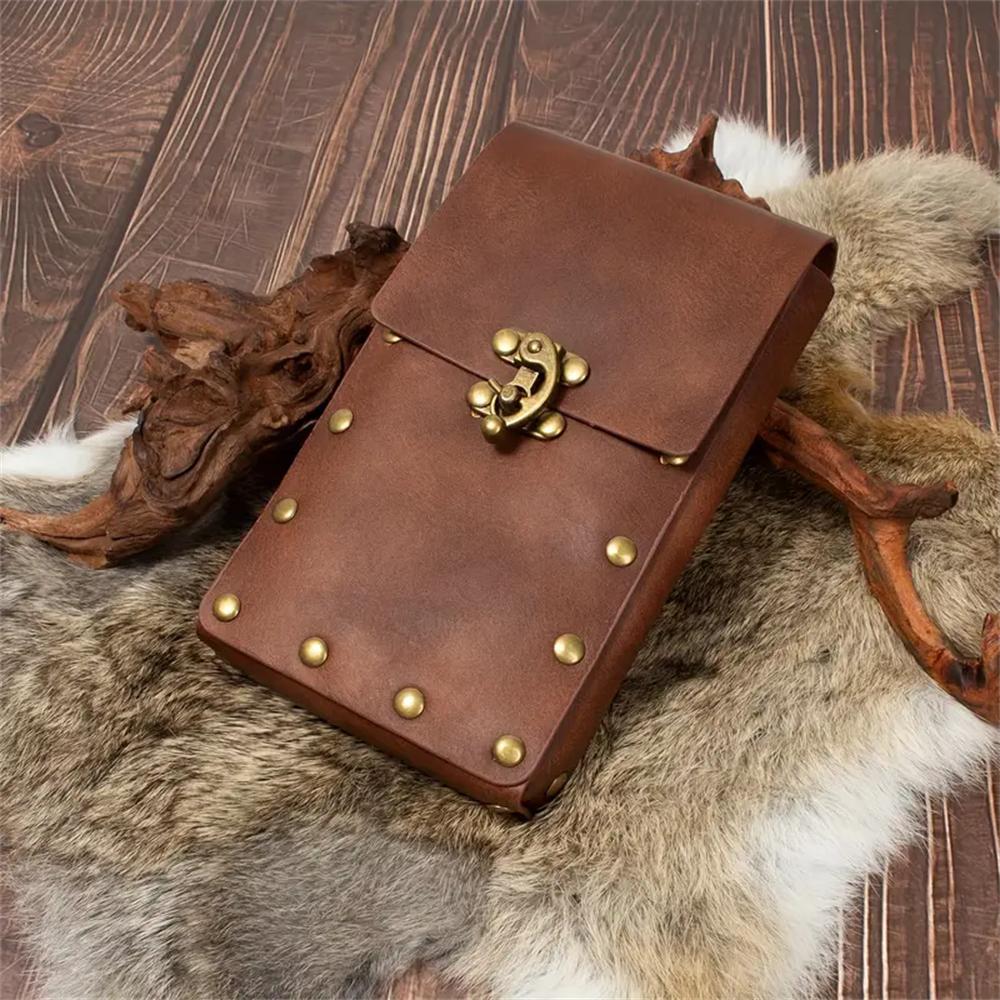 Cosplay Medieval Retro Belt Renaissance Waist Bag Viking Knight Skirt Clip Keychain Halloween Role-playing Prop