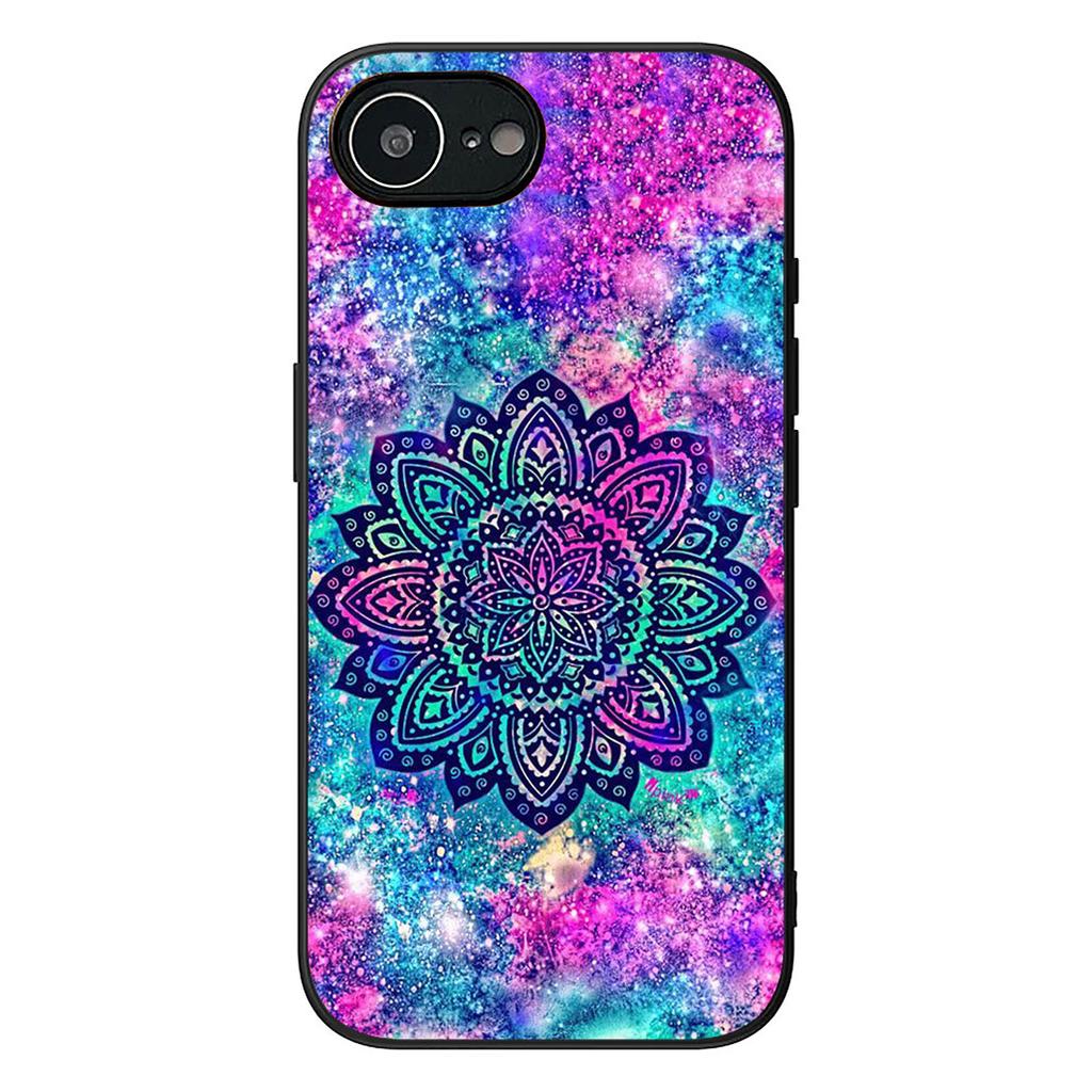 Mandala Texture Rose Flower Phone Case for Apple iPhone 16 17 Air 14 15 Pro Max Plus 16+ 16E 14+ ProMax Protective Cover