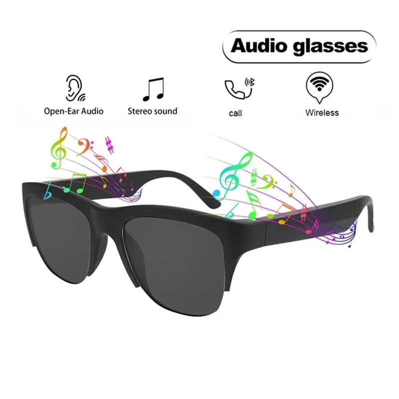 Touch Control Sunglasses Black Smart Bluetooth Audio Glasses Uv Smart Glasses Smart For Travel Beach Activities Outdoor Sports