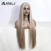 Noble Lace Wigs For Women Long Straight Synthetic Lace WIg 36 Inch Ombre Blonde Lace Wig Cosplay Blonde Wig Synthetic Lace Wig