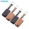 Leather Car Key Cover Folding Remote Fobs Shell Case Auto Accessories For Peugeot 208 308 3008 5008 307 207 408 Citroen C2 C3 C4