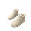 Winter Footwear Round Toe Flat Heel Boots Women Fashion Snow Boots Low-heeled Non-slip Ladies Bare Boots Slip-on