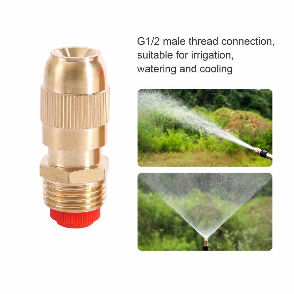 2PCS Brass Misting Nozzle Adjustable Irrigation Nozzle Garden Sprinkler Nozzle  Patio Cooling