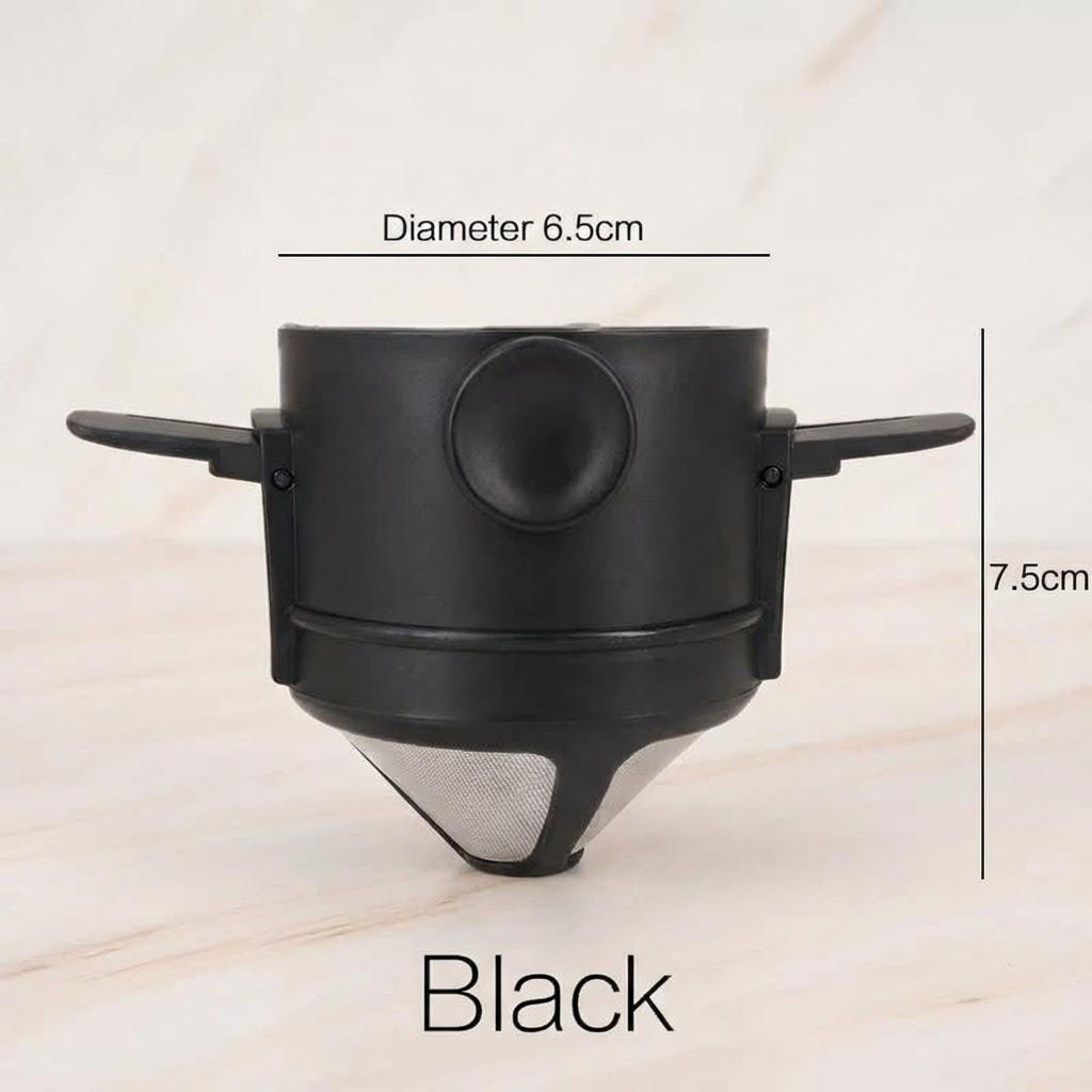 

Portable Reusable Stainless Steel Coffee Filter Dripper Tea Holder Home Drink Maker Dropper Kitchen Bar Tool чорний