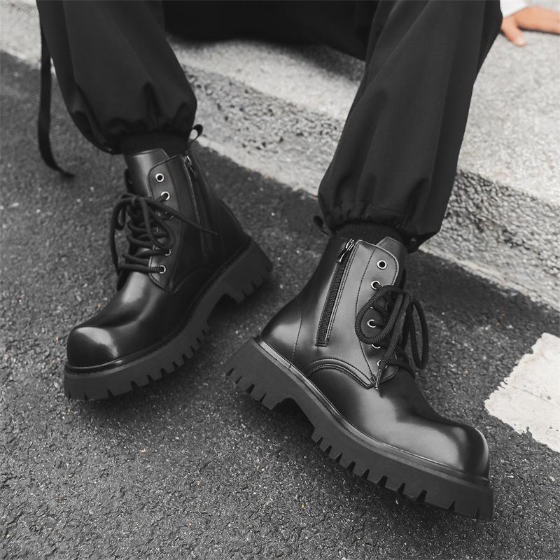 Popular men's Martin boots 2025 spring and autumn locomotive short boots British platform tooling boots 32056-J