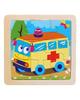 TOYS & TOTS 9Pcs Wooden Cartoon Animals Jigsaw Puzzle Learning Education Panel Kids Toys