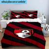 Set Biancheria da Letto Stampato con Stemma AFC Bournemouth 3 Pezzi Copripiumino Chiusura Include 1 Copripiumino e 2 Federe Set Biancheria da Letto Decorazioni per la Casa Regali