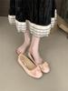 French flat-bottomed shallow mouth ballet small fragrant single shoes women's shoes 2025 summer new bow boat shoes