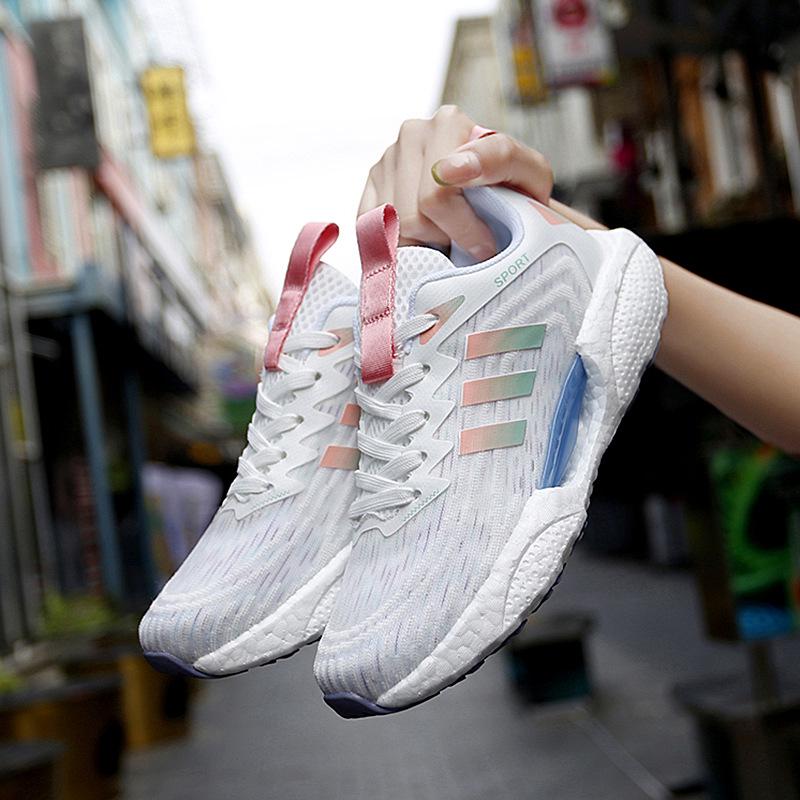 Popcornové tenisky: Pánske priedušné sieťované bežecké topánky s tlmením nárazov a odrazom EU 37