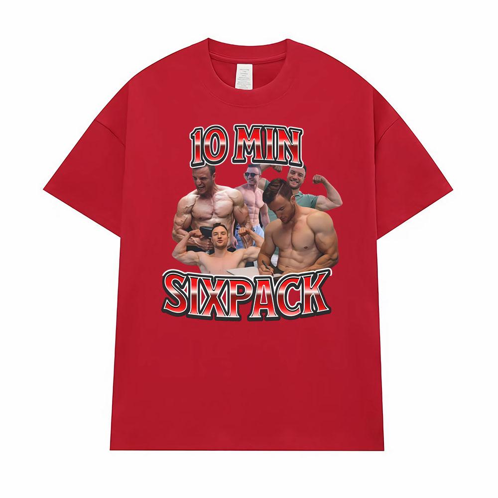 10 Min Sixpack Sasha Huber Vintage Gym Workout T Shirts Men Women Clothing High Quality Trend Cool T-shirts Short Sleeve T Shirt S