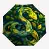 1pc Snake Leaves Automatic Open/Close Umbrella, Portable Folding Umbrella for Travel, Themed Events, It is suitable as a gift for various festivals, O