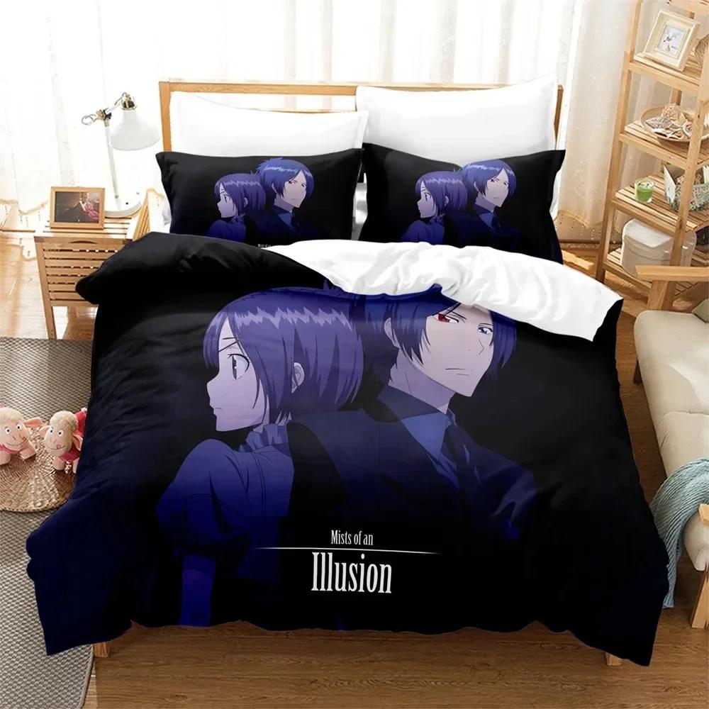 Family Teachers REBORN Tsuna Bedding Set Printed Bed Set With Pillowcase Duvet Cover Soft Single Double Queen Super King Size