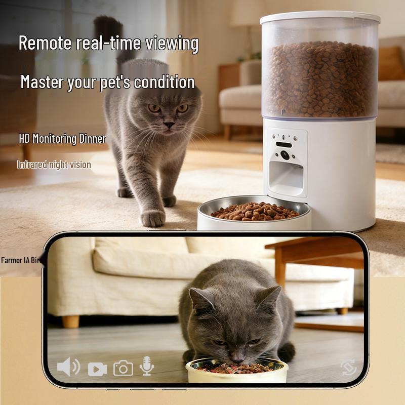 Smart Cat Feeder with Camera and Remote Monitoring