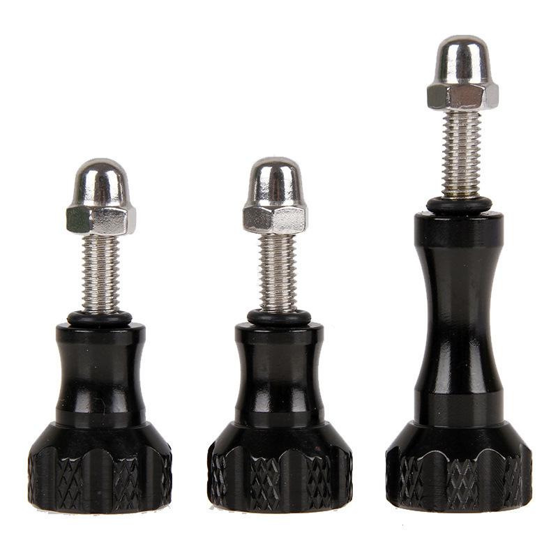 petite3Pcs Aluminum Thumb Knob Bolt Screw 2 Short + 1 Long For 7 6 5 4 Yi 4K Sjcam SJ4000 H9 Case Tripod Mount Cam Accessory