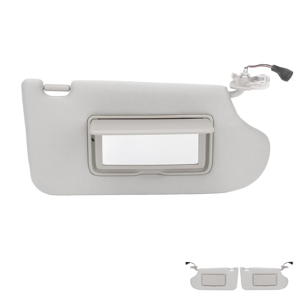 Sun Visor Replacement with Mirror and Makeup Light Stylish Grey Effective Sun Shielding Visor Board 