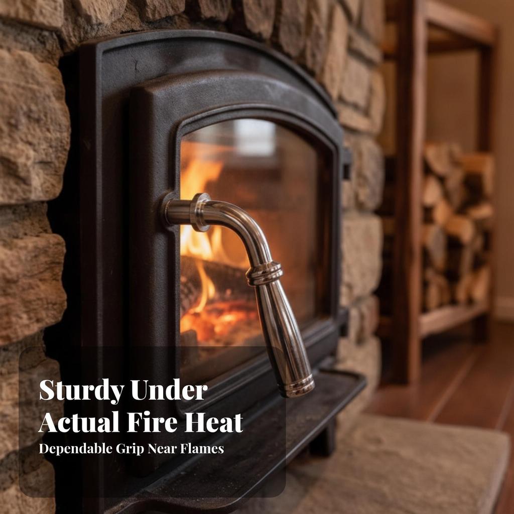 Replacement Door Handle Stainless Steel Fireplace Heat-Resistant