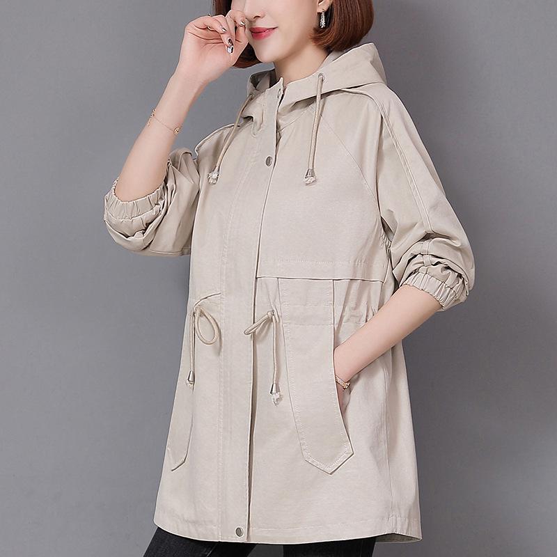 

Женский тренч средней длины - Весна/Осень 2024, Повседневный, от маленького до большого размера XL (suggested for 130-145 jin)