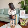 Childrens Crossbody Bag Pu Leather Fashion Weave For School Girls