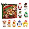Cute Christmas Decorations 9 Grid Countdown Box, Santa Snowman And Gift for Best Friends Reindeer Figurines with Inspirational Quotes, Holiday