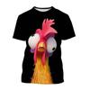 Morsomme Kylling T-skjorter 3D-trykk Tegneserie Anime Menn Kvinner Street Casual Topper