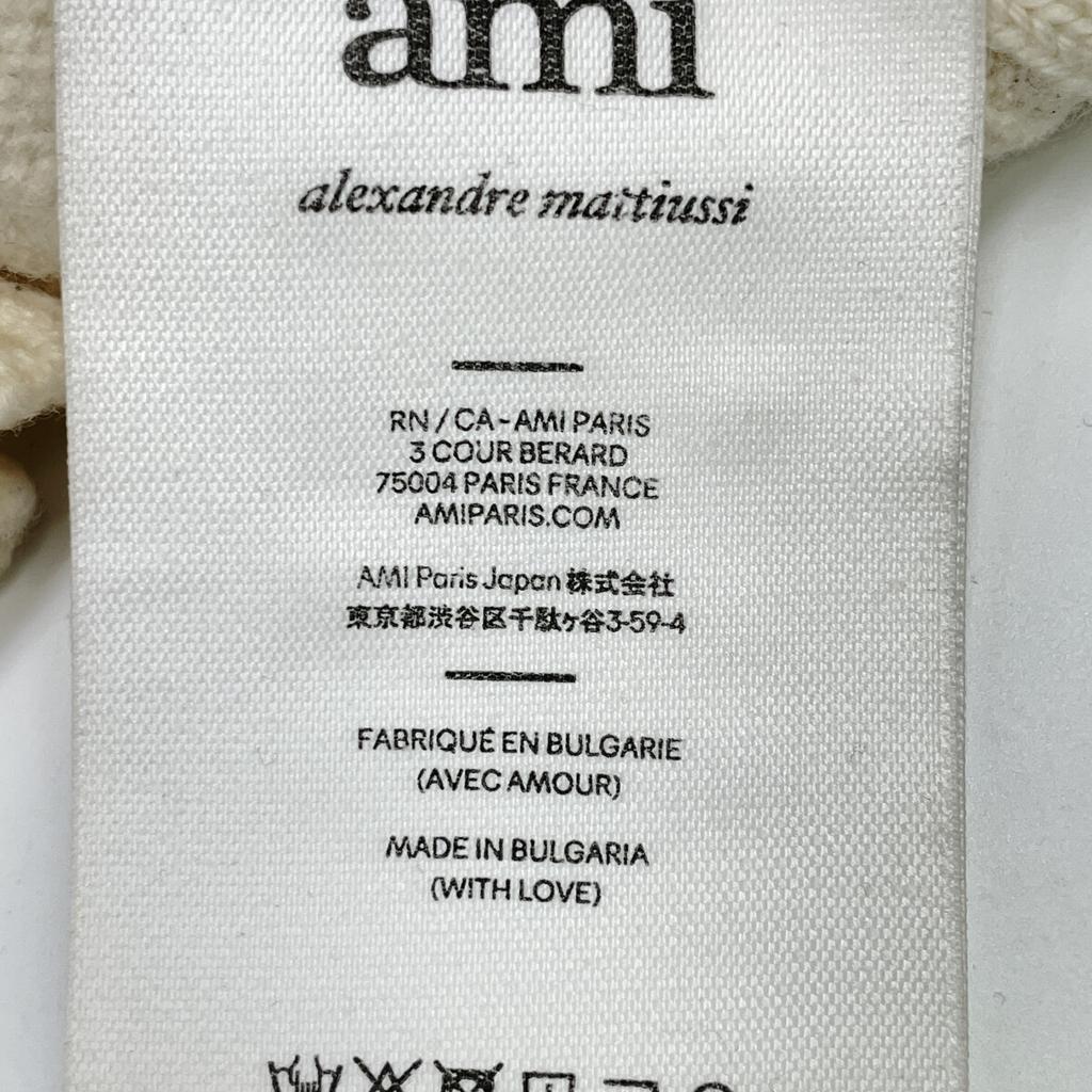Ami Paris UKS002.018 Hauts en maille logo point unique blanc M blancOccasion