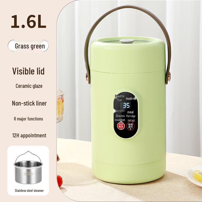 Compact Electric Stew Cup: Portable Non-Stick Hot Pot for Porridge & Soup - Ideal Office Gift