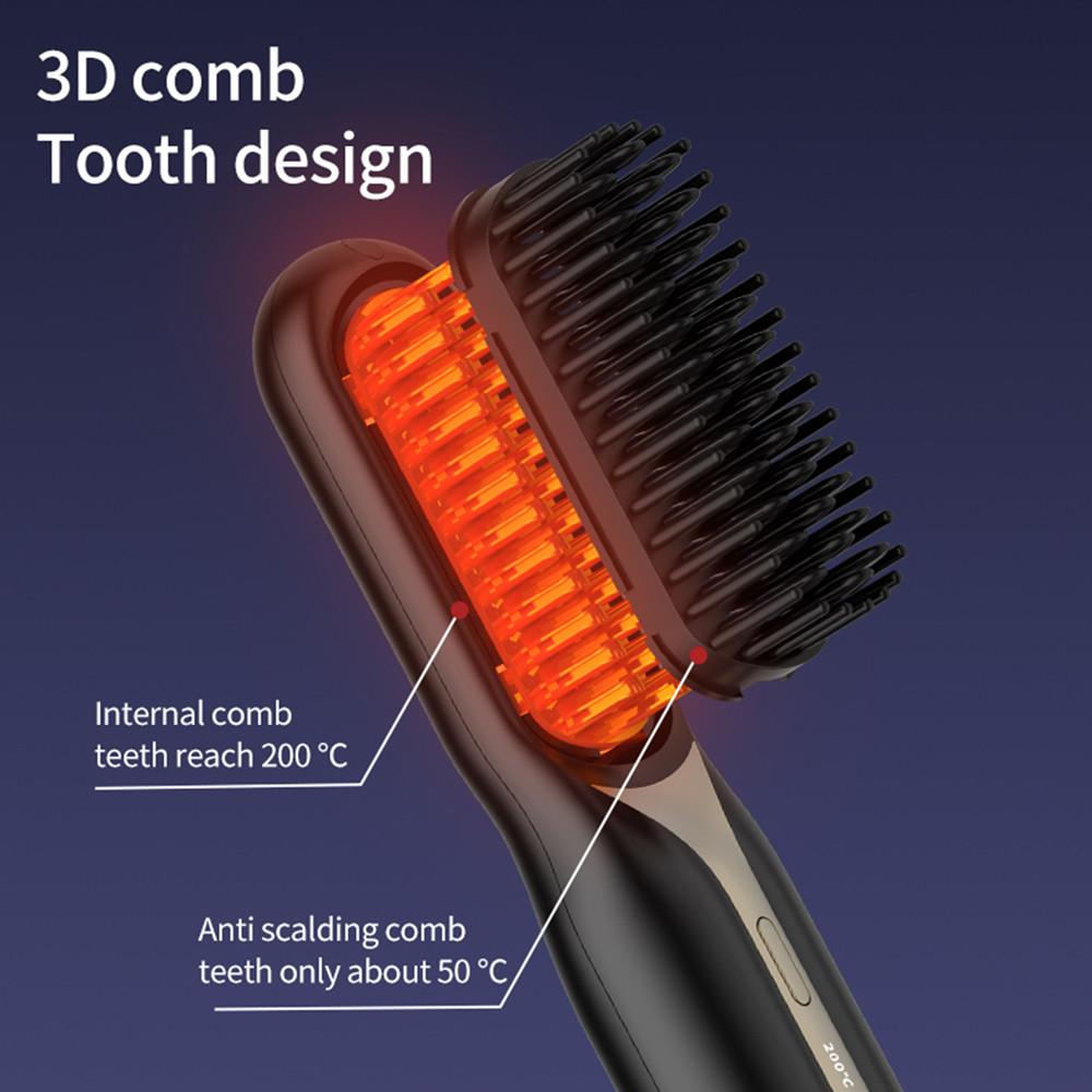Hair Salon Wireless Professional Quick Heated Electric Comb Personal Care Multifunctional Hairstyle Brush Hair Straightener
