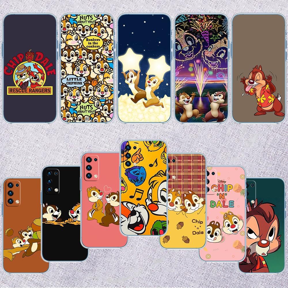 Chip N' Dale Transparent Phone Case for Motorola Moto Edge 20 30 40 50 S30 Fusion Ultra Pro Neo Lite + G200 G23